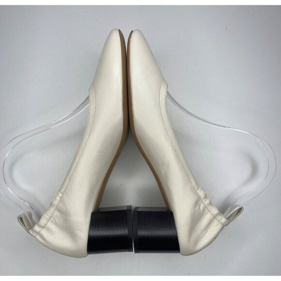Everlane The Day Heel Shoes Italian Leathe Bone Color Size 10.5 - Picture 5 of 11